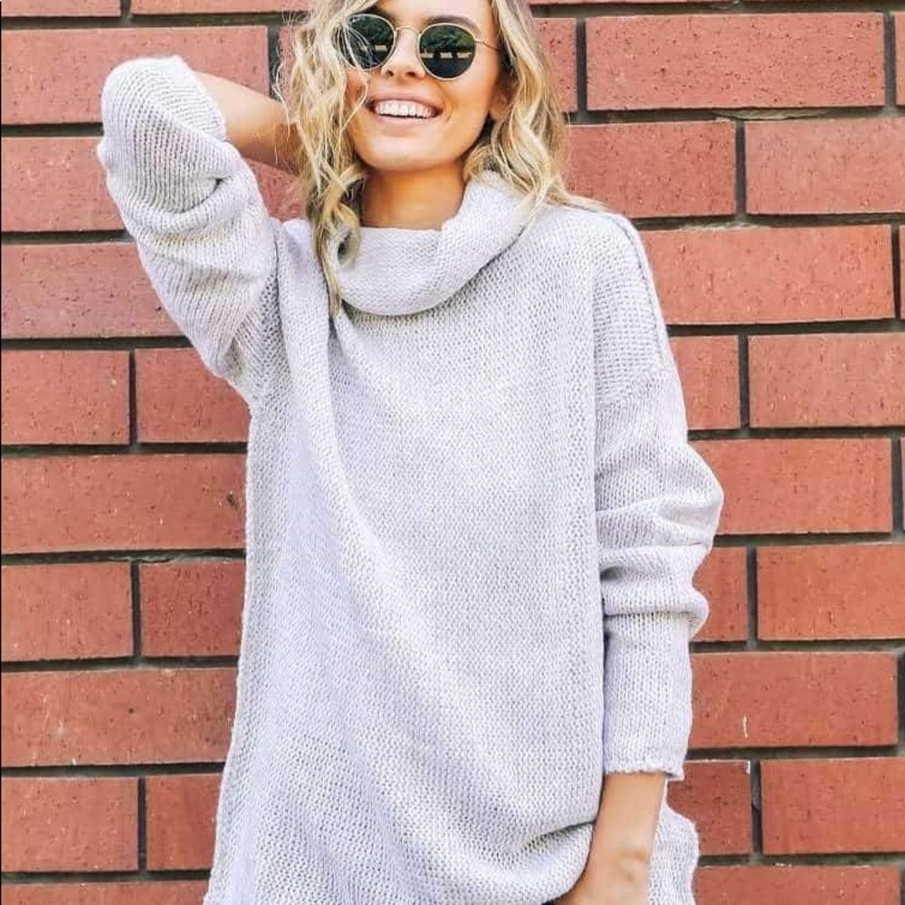 NWT Slouchy Cowl Neck Sweater - Picture 2 of 4